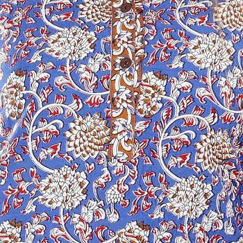 Blue printed cotton ethnic-kurtis 4