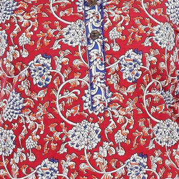 Red printed cotton ethnic-kurtis 4