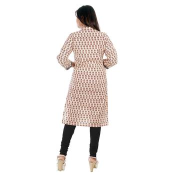 Cream printed cotton ethnic-kurtis 2