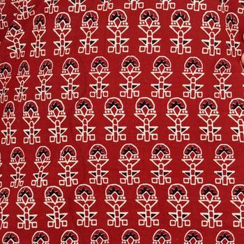 Maroon printed cotton ethnic-kurtis 4