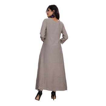 Grey embroidered rayon ethnic-kurtis 2