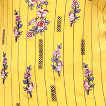 Yellow printed rayon ethnic-kurtis 5