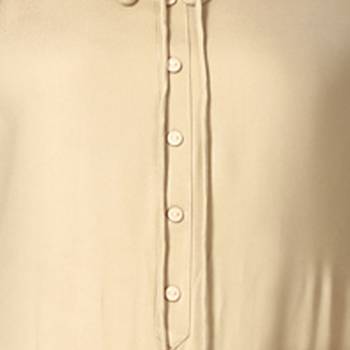 Cream plain rayon ethnic-kurtis 5