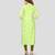 Parrot-green printed rayon ethnic-kurtis