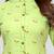 Parrot-green printed rayon ethnic-kurtis