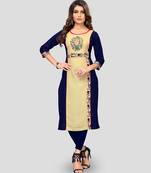 Multicolor plain cotton cotton-kurtis