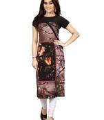 Multicolor printed crepe kurtis
