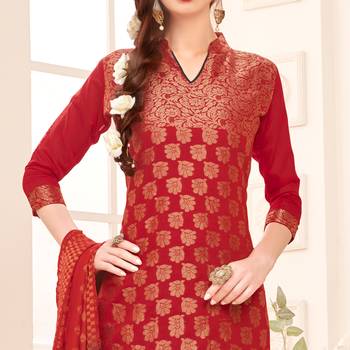 Maroon embroidered banarasi cotton salwar 2