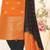 Orange embroidered banarasi cotton salwar