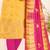 Yellow embroidered banarasi cotton salwar