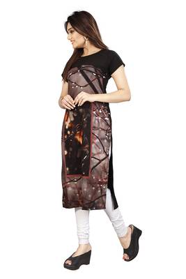 Multicolor printed crepe kurtis 3