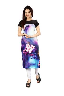 Multicolor printed crepe kurtis 1