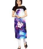 Multicolor printed crepe kurtis