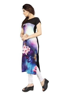 Multicolor printed crepe kurtis 2