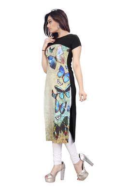 Multicolor printed crepe kurtis 2