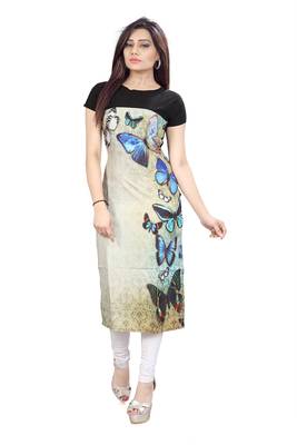 Multicolor printed crepe kurtis 1