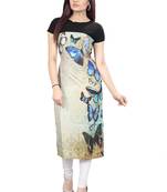 Multicolor printed crepe kurtis