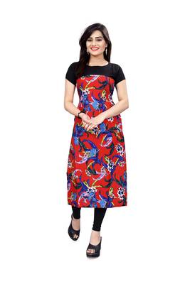 Multicolor printed crepe kurtis 1