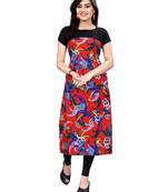 Multicolor printed crepe kurtis