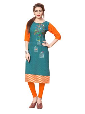 Multicolor printed crepe kurtis 1