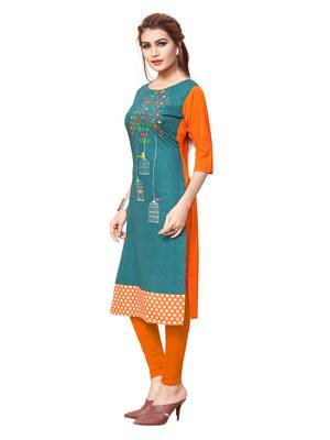 Multicolor printed crepe kurtis 2