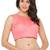 Women's Light Pink Cotton Silk Readymade Saree Blouse