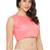 Women's Light Pink Cotton Silk Readymade Saree Blouse