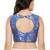 Women's Royal Blue Cotton Silk Readymade Saree Blouse
