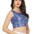 Women's Royal Blue Cotton Silk Readymade Saree Blouse