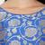 Women's Royal Blue Cotton Silk Readymade Saree Blouse