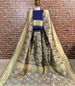 Blue Banarasi Art silk saree