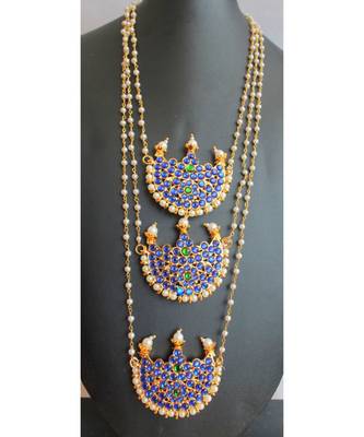 Beautiful Blue Green Moon Pearl Designer Short Haar 1