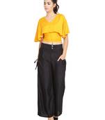 Black Color Palazzo pant with pocket and button