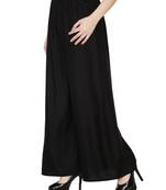 Black Color Plain Sarara Palazoo