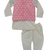 Pink Embroidery Nehru Jacket With Kurta And Churidar