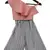 Baby Pink Crop Top with Striped Palazzo