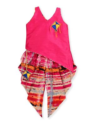 Kite Short Cross Top With Dhoti Set For Girls 1