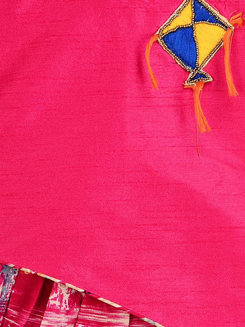 Kite Short Cross Top With Dhoti Set For Girls