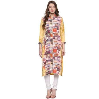  multicolor crepe straight combo  kurti 3