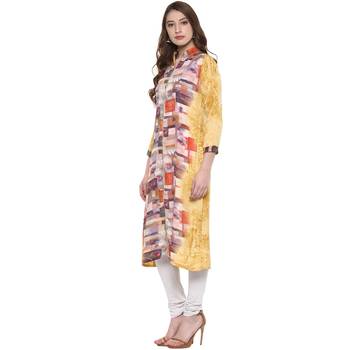  multicolor crepe straight combo  kurti 5