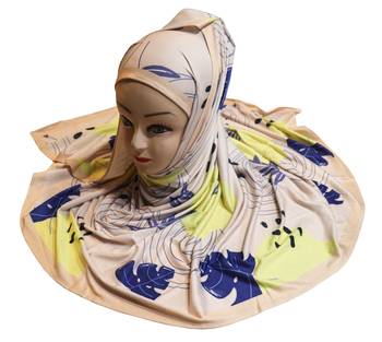 Justkartit Women'S Jersey Stretchable Material Daily Wear Digital Printed Hijab Scarf Dupatta 3