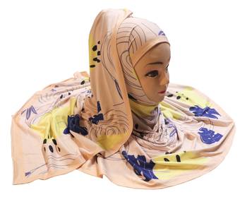 Justkartit Women'S Jersey Stretchable Material Daily Wear Digital Printed Hijab Scarf Dupatta 4