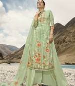 Light Green Digital Print Pure Georgette Salwar