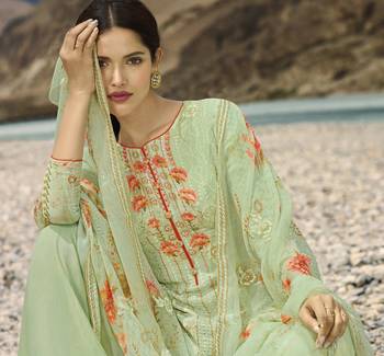 Light Green Digital Print Pure Georgette Salwar 3