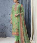 Parrot-Green Digital Print Cambric Salwar