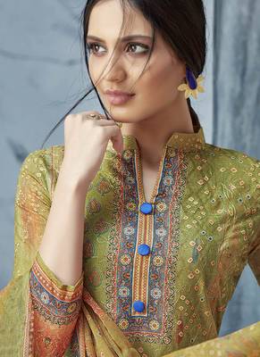 Green Digital Print Cambric Salwar 2