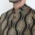 Black Printed Single Breasted Casual Men Blazer