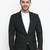 Black Printed Single Breasted Casual Men Blazer