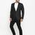 Black Printed Single Breasted Casual Men Blazer