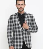 Multicolor Checked Single Breasted Casual Men Blazer